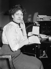 Miss Carolyn B. Sheldon at Desk, 1914. Creator: Harris & Ewing.