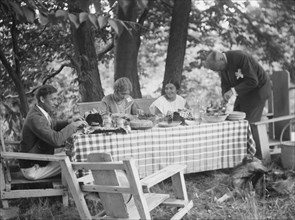 Nyland group, eating outdoors, 1932 Creator: Arnold Genthe.