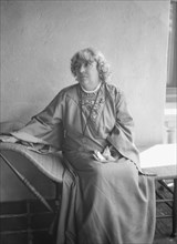 Stevenson, Robert Louis, Mrs., portrait photograph, 1921 or 1922. Creator: Arnold Genthe.