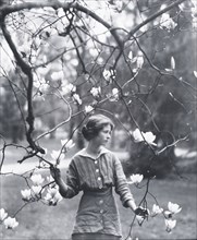Portrait photograph of Edna St. Vincent Millay, 1914. Creator: Arnold Genthe.