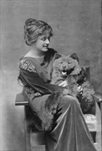 Troutman, Ivy, Miss, with dog, portrait photograph, 1914 July 16. Creator: Arnold Genthe.