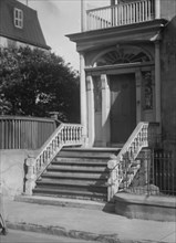 Entrance to a multi-story house, New Orleans or Charleston, South Carolina, between 1920 and 1926. Creator: Arnold Genthe.