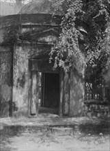 Gatehouse in front of the Joseph Manigault House, 350 Meeting Street, Charleston..., c1920-c1926. Creator: Arnold Genthe.