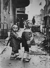 Their first photograph, Chinatown, San Francisco, between 1896 and 1906. Creator: Arnold Genthe.