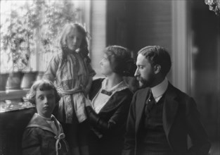 Hellman, George S., Mr., and family, portrait photograph, 1913. Creator: Arnold Genthe.