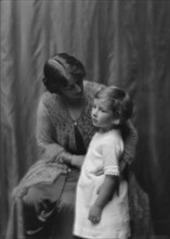 Unidentified woman and child, possibly Mrs. Charles I. McBurney and child, portrait..., ca. 1912. Creator: Arnold Genthe.