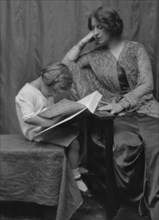 Unidentified woman and child, possibly Mrs. Charles I. McBurney and child, portrait..., ca. 1912. Creator: Arnold Genthe.