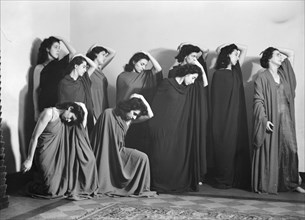 Maria Theresa Duncan and dancers, between 1911 and 1942. Creator: Arnold Genthe.