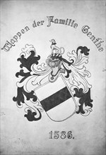 Genthe family crest, between 1896 and 1942. Creator: Arnold Genthe.