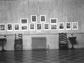 Exhibition of Arnold Genthe photographs at the Guild Hall, East Hampton, Long Island, 1933. Creator: Arnold Genthe.