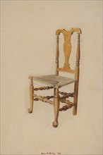 Queen Anne Side Chair, 1936. Creator: Alvin M Gully.