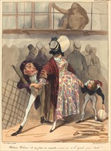 Bobonne, Bobonne!...tu me ferais un monstre comme ça, ne le regarde pas tant!, 1836.  Creator: Honore Daumier.