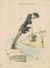 Le dernier bain!, 1840. Creator: Honore Daumier.