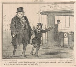 Ca doit être bien amusant la-dedans ..., 19th century. Creator: Honore Daumier.