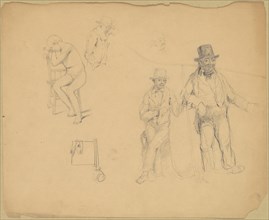 Studies of Men and Boys, c. 1840-1850. Creator: James Goodwyn Clonney.