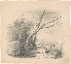 Figures by the Shore, c. 1830-1835. Creator: James Goodwyn Clonney.