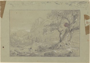 Study for "The Mountain Ford", 1846. Creator: Thomas Cole.