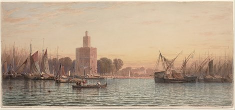 The Harbor of Seville, 1867. Creator: Samuel Colman.