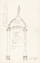 Sketch of Octagon Recess with Columns. Creator: George Cruikshank.