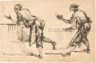 Two Workmen at Tables (recto), early 1770s. Creator: Giovanni Battista Piranesi.