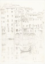 A View of the Arno, Florence, 1874. Creator: Edward John Poynter.