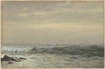 Rocks and Breaking Waves, c. 1870s. Creator: William Trost Richards.