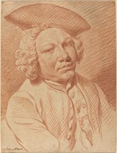 Portrait of a Man in a Tricorn Hat. Creator: Georg Friedrich Schmidt.