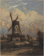 A Windmill against a Cloudy Sky, 1845/1850. Creator: Constant Troyon.
