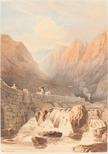 Pont Aberglaslyn, 1812. Creator: John Varley I.
