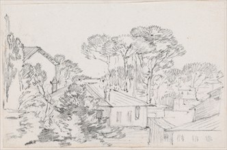 Rooftops and Umbrella Pines, 1744/1750. Creator: Joseph-Marie Vien the Elder.