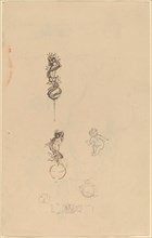 Studies for Jewelry Designs [recto], late 19th century. Creator: Beatrix Godwin Whistler.