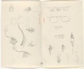 Studies for Jewelry Designs [verso], late 19th century. Creator: Beatrix Godwin Whistler.