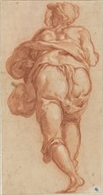 A Man Seen from Behind [recto], c. 1555. Creator: Taddeo Zuccaro.