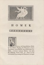 Homer Nach Antiken Gezeichnet, 1801. Creators: Johann Heinrich Wilhelm Tischbein, Homer, Christian Gottlob Heyne.