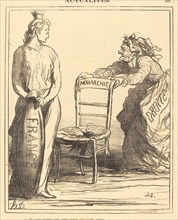 Je vous assure que vous serez très bien assise, 1871. Creator: Honore Daumier.