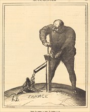 Après la pompe a sang, la pompe à or, 1871. Creator: Honore Daumier.