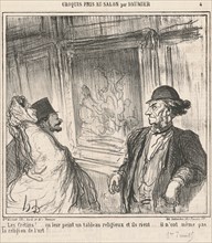 Les crétins! ... On leur peint un tableau religieux..., 19th century. Creator: Honore Daumier.