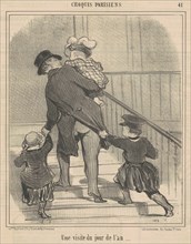 Une visite du jour de l'an, 19th century. Creator: Honore Daumier.