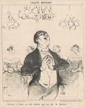 Cherchant à fasciner une riche héritière..., 19th century. Creator: Honore Daumier.