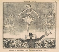 Le danseur qui se pique d'avoir conservé ..., 19th century. Creator: Honore Daumier.