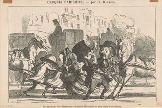 Les agréments d'une flanerie ..., 19th century. Creator: Honore Daumier.