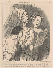 Une famille mélomane ..., 19th century. Creator: Honore Daumier.