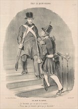 Un jour de garde, 19th century. Creator: Honore Daumier.