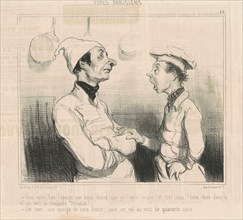 Vous savez bien l'éponge que vous disiez..., 1842. Creator: Honore Daumier.