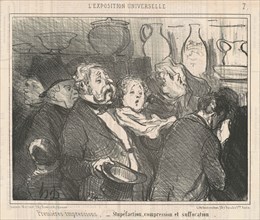 Premières impressions - Stupéfaction, compression et suffocation, 19th century.  Creator: Honore Daumier.