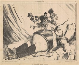 Un terrible cauchemar, 19th century. Creator: Honore Daumier.