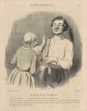 Un jour de fête et de bretelles, 1844. Creator: Honore Daumier.