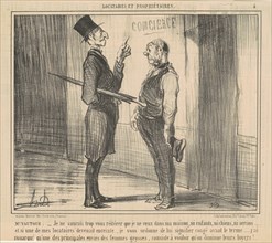 M. Vautour: Je ne saurais trop ..., 19th century. Creator: Honore Daumier.