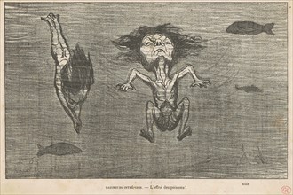 Baigneurs intrepédes, 19th century. Creator: Honore Daumier.