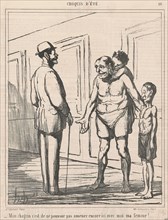 Mon chagrin c'est de ne pouvoir ..., 19th century. Creator: Honore Daumier.